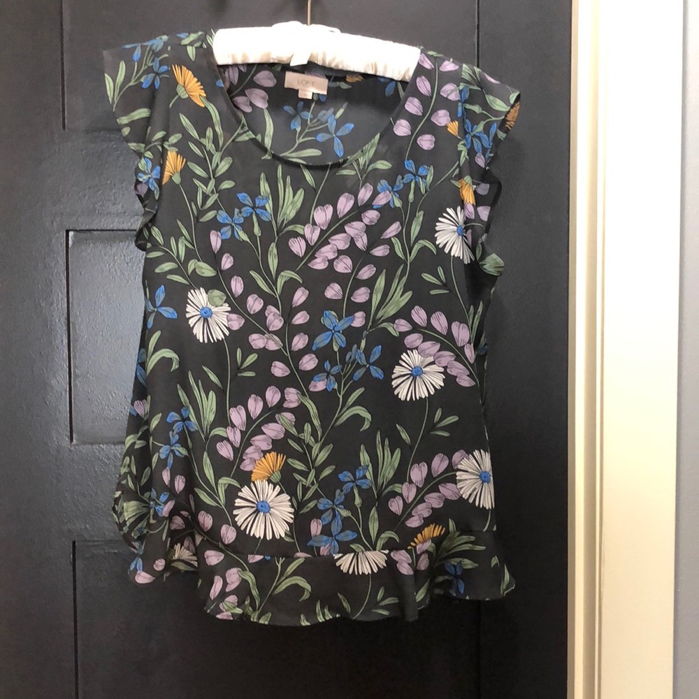 Loft Floral Blouse Size L